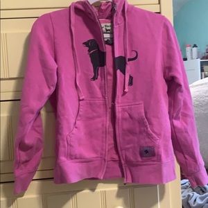 Black dog Zip up sweatshirt